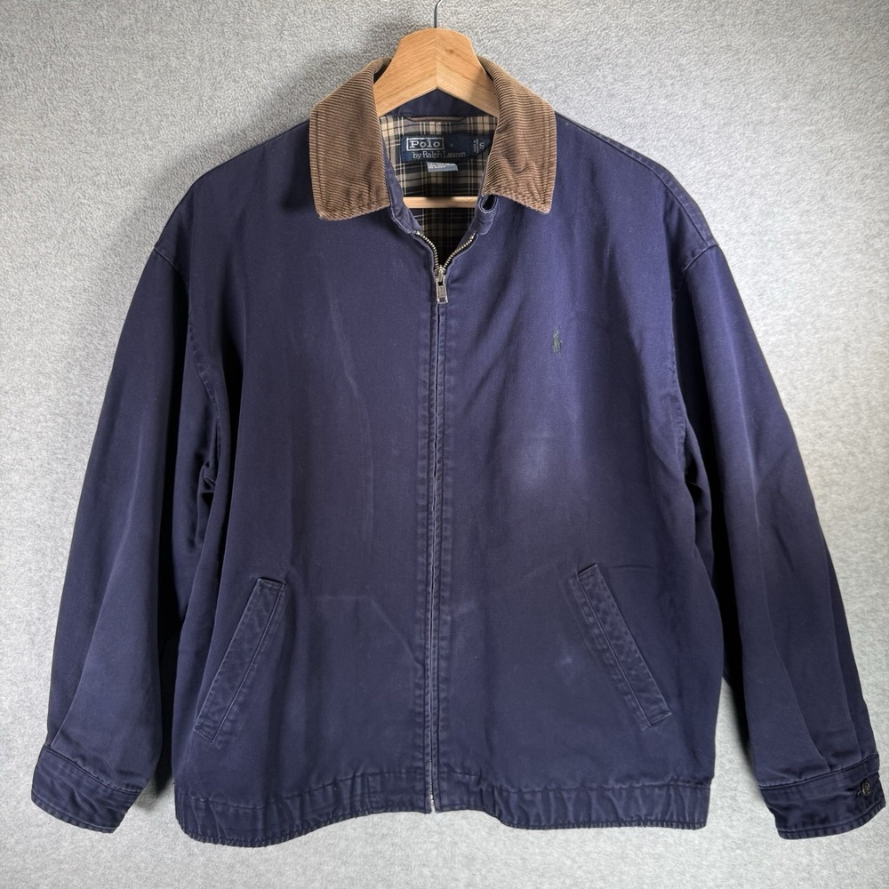 Rare VTG POLO RALPH LAUREN Plaid Flannel Small Lined Harrington Bomber Jacket